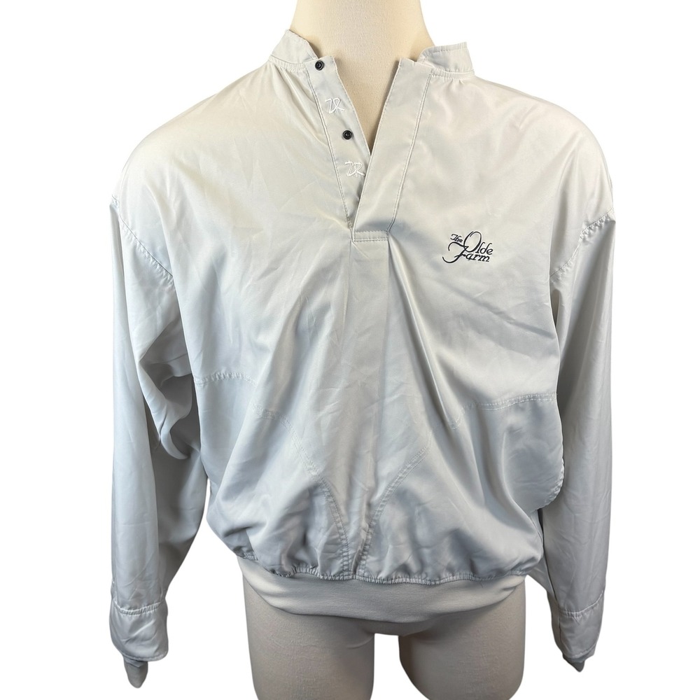 Zero Restriction Mens Golf Windshirt Pearl Gray Microfiber‎ Pullover Medium